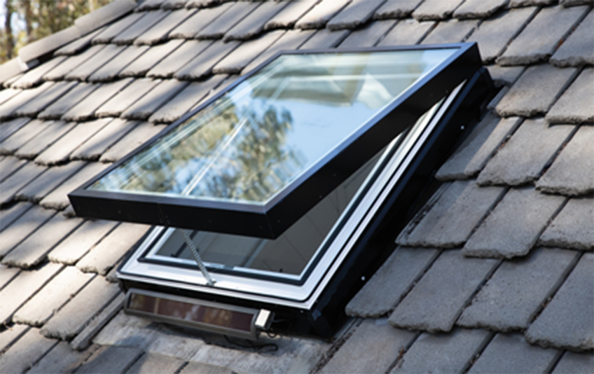 Skylight installed on any roof type.