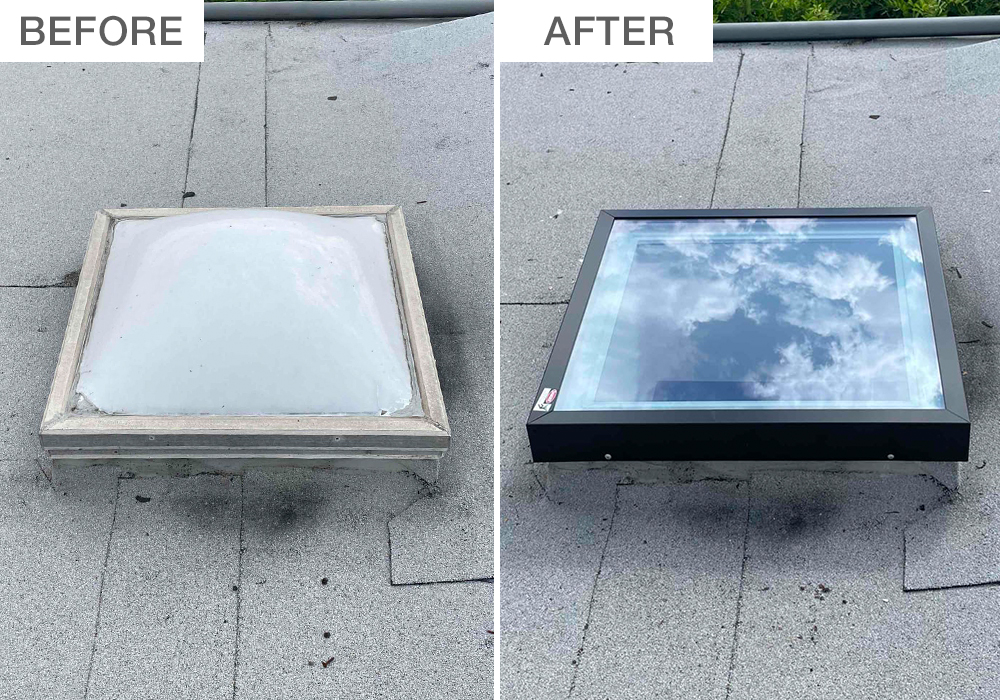 Best skylight replacement before and after